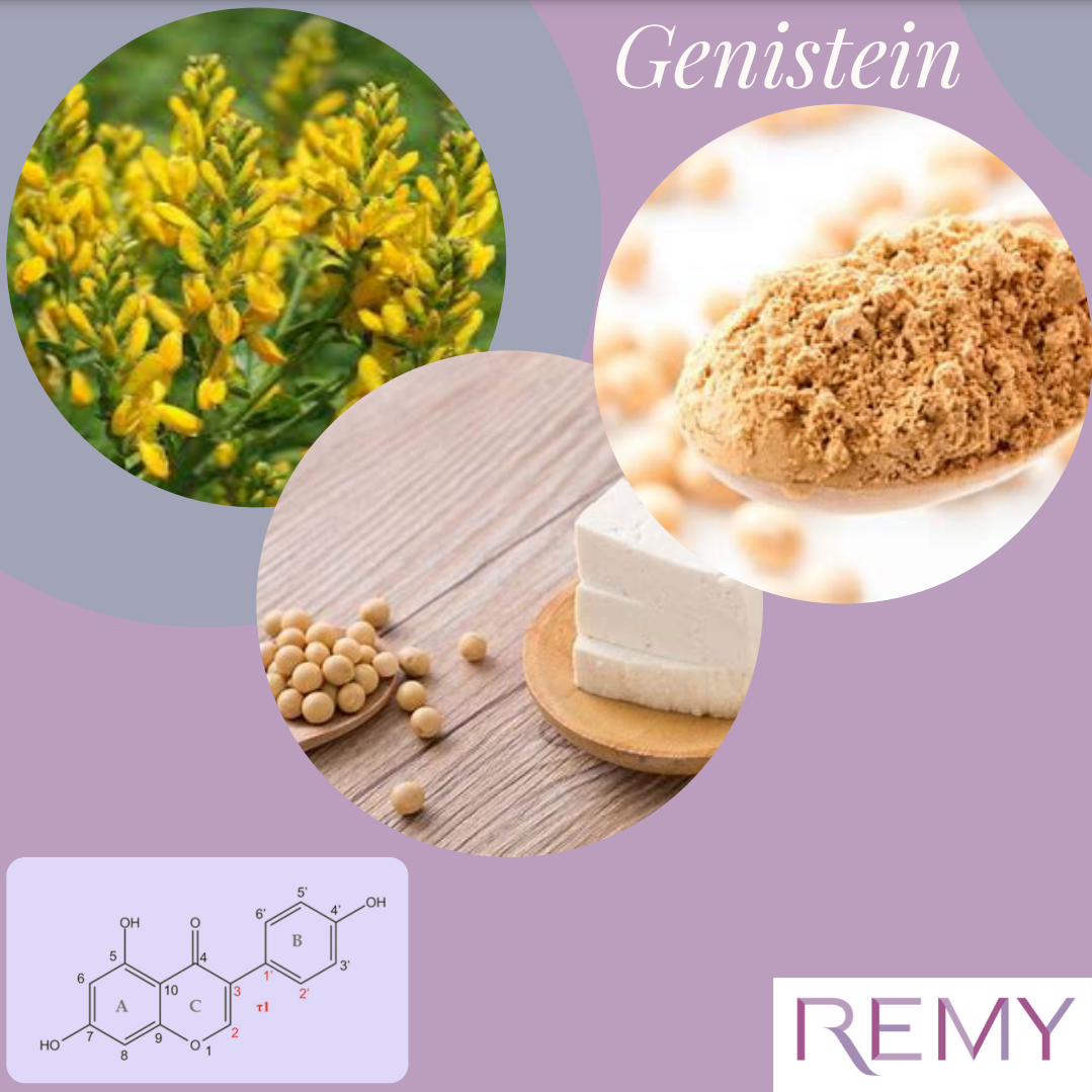 Genistein is structurally similar to estrogen and can reduce the signs of aging and help your skin transition through the peri-menopause.